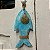 Pingente peixe de madeira 15cm Azul - Imagem 4