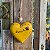 Coração 10cm Amarelo, pingente escrito "Amar", motivo praia - Imagem 3