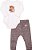 Conjunto Em Cotton Body E Calça Nini E Bambini Bebê Menina - Imagem 1