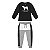 Conjunto Camiseta Suedine  Manga Longa E Calça Em Moletom Charpey - Imagem 1
