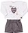 Conjunto Blusa E Shorts Xadrez Nini E Bambini N4446 - Imagem 1