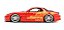 Miniatura Orange Mazda Rx-7 Velozes E Furiosos 1/24 - Imagem 3