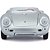 Miniatura Carro Porsche 550a Spyder 1/18 Prata Metal C/ Base - Imagem 2