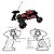 Carrinho de controle remoto Jeep Big Foot 1/18 - vermelho - Imagem 3