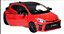 Miniatura carro Toyota GR Yaris vermelho 1/24 - Imagem 4