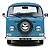 Miniatura Volkswagen Kombi T2 Pick-Up 1968 1:18 Solido Azul - Imagem 2