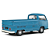 Miniatura Volkswagen Kombi T2 Pick-Up 1968 1:18 Solido Azul - Imagem 3