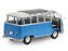 Miniatura Volkswagen T1 Samba 1/18 azul - Solido 1962 - Imagem 8