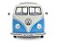 Miniatura Volkswagen T1 Samba 1/18 azul - Solido 1962 - Imagem 3