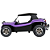 Miniatura Meyers Manx Buggy 1965 Roxo 1:18 Solido Cor Violeta - Imagem 2