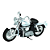 Miniatura Moto Harley Davidson 1952 K Model Branco 1/18 - Imagem 2