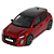 Miniatura Peugeot 208 GT Hybrid OTTO Vermelho 1/18 - Imagem 3