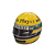 Mini Capacete Ayrton Senna Réplica 1985 3cm c/ Acrílico - Imagem 1