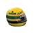 Mini Capacete Ayrton Senna Réplica 1985 3cm c/ Acrílico - Imagem 3