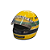 Mini Capacete Ayrton Senna Réplica 1985 3cm c/ Acrílico - Imagem 4