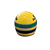Mini Capacete Ayrton Senna Réplica 1985 3cm c/ Acrílico - Imagem 2