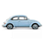 Miniatura VW Fusca 1303 1973 Azul Claro Norev 1/18 - Imagem 3