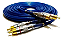 CABO BLINDADO 2RCA X 2RCA 4MM GOLD COM MOLA 5M AZUL MXT - Imagem 4