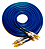 CABO BLINDADO 2RCA X 2RCA 4MM GOLD COM MOLA 5M AZUL MXT - Imagem 1