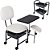 Kit Manicure Cadeira Cirandinha com Apoio Gaveta e Rodinhas + Carrinho Auxiliar For-ty - Imagem 5
