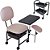 Kit Manicure Cadeira Cirandinha com Apoio Gaveta e Rodinhas + Carrinho Auxiliar For-ty - Imagem 1