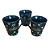 Jogo de canecas de porcelana decorada gratidão 120ml mais porta caneca de parede - Decoração de cozinha - Chá de cozinha - Imagem 12