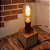 Luminaria decorativa em madeira modelo Cubo Acompanha Lâmpada - Imagem 2