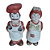 Casal de cozinheiros decorativos - Enfeite em ceramica para cozinha - Imagem 12