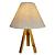 Abajur decorativo em madeira com cúpula - Imagem 8