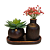 Kit Decorativo em três peças com Vasos e Bandeja em Gesso e Cimento Branco – Delicadeza e Charme para o Seu Espaço - Imagem 9