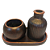 Kit Decorativo em três peças com Vasos e Bandeja em Gesso e Cimento Branco – Delicadeza e Charme para o Seu Espaço - Imagem 7