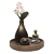Conjunto Zen Black Gold Incensário e Vaso Preto em Gesso - Imagem 4