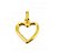 Pingente Berloque Coração Vazado Grande Ouro 18k - Imagem 1