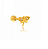 Piercing Tragus De Ouro 18k Libélula Mini Cartilagem - Imagem 1