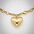 Pulseira Elo Português Pingente Grande Coração Adulto 19cm - Imagem 5
