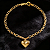 Pulseira Elo Português Pingente Grande Coração Adulto 19cm - Imagem 3