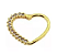 Piercing Daith Ouro 18k Coração Alivia Dor De Cabeça LADO DIREITO - Imagem 1