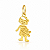 Pingente Menina Filha Ouro 18k Menininha Grande 23mm 0.5gr - Imagem 4