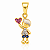 Pingente Menino Filho Cravejado Pedra Ouro Branco E Ouro 18k - Imagem 1