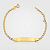Pulseira Bebê Chapinha Infantil Ouro 14,5cm 1.3gr Unisex + Gravação - Imagem 2