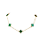 Colar Choker Trevo Virginia Pedra Verde Ou Branco Sorte - Imagem 2
