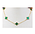 Colar Choker Trevo Virginia Pedra Verde Ou Branco Sorte - Imagem 4