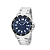 Relógio Magnum Masculino Analógico Prateado Fundo Azul MA35002F - Imagem 2