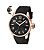 Relógio Champion Feminino Rosé Pulseira De Silicone Preta Cn29758u - Imagem 1