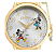 Kit Relogio Adolescente Condor Disney Mickey Minnie Dourado - Imagem 2