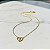 Colar Gargantilha Ouro18k Filha Pingente Menina Coração 42cm - Imagem 3