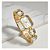 Relogio Lince Dourado Grace Pedras Cristais Lqg4871l23 Luxo - Imagem 2