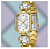 Relogio Lince Dourado Grace Pedras Cristais Lqg4871l23 Luxo - Imagem 3