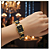 Relogio Lince Dourado Grace Pedras Pretas Luxo Lqg4870l23 - Imagem 2