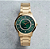 Relógio de Pulso Orient Vidro Safira Verde Dourado Fgss0241 - Imagem 3